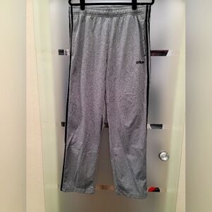 Adidas Mens Gray Track/Training Pant with Elastic Waistband Size Large
